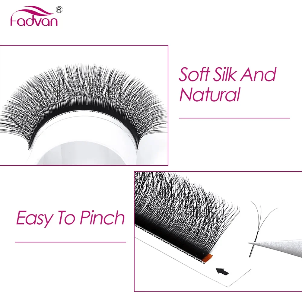3D 4D 5D Faux Mink Lash Extensions | W-Shape | C&D Curl | 8–14mm